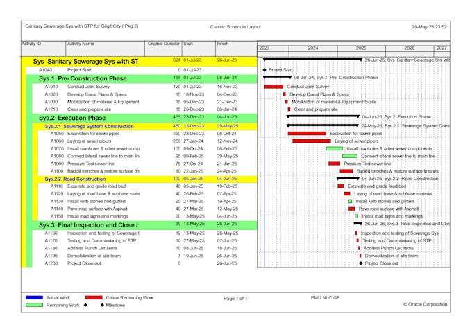 create a professional gantt chart schedule for your project on primavera p6